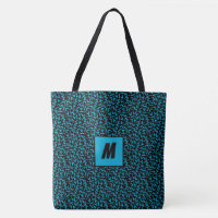 Monogramme Abstrait bleu gras
