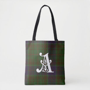 Tote Bag Monogramme Adams Clan Tartan