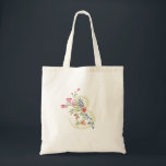 Tote Bag monogramme B floral wedding printemps Shower de ma<br><div class="desc">***ce design fait partie d'une collection***</div>