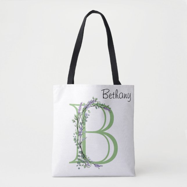 Tote Bag Monogramme B Lavande Eucalyptus (Devant)
