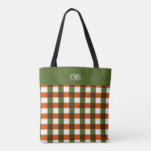 Tote Bag Monogramme blanc, vert, orange, vert Fourre-tout