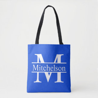 Tote Bag Monogramme bleu CBLF