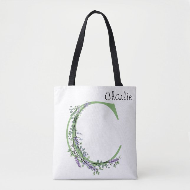 Tote Bag Monogramme C Lavande Eucalyptus (Devant)