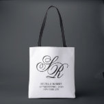 Tote Bag Monogramme cadeau mariage personnalisé initial<br><div class="desc">Cliquez sur le bouton "Personnaliser" pour DÉPLACER AUTOUR de vos initiales à votre look désiré! N'oubliez pas de jeter un oeil à plus de 100 styles populaires de sacs fourre-tout mariages de la collection "Mariage totes" dans notre boutique!</div>