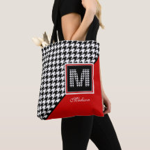 Monogramme classique en rouge noir blanc