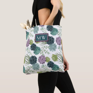 Tote Bag Monogramme Collection Plante de bonheur Pa Succu