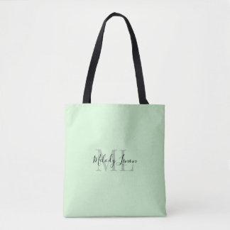 Tote Bag Monogramme | Conception personnalisée de noir et d