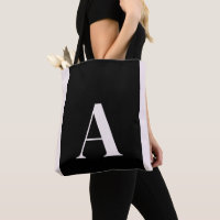 Monogramme contemporain femme de chambre noire et 