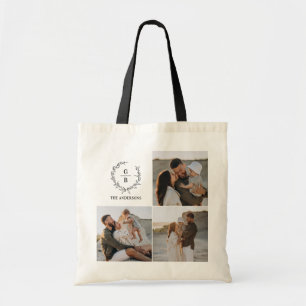 Tote Bag Monogramme couple initial wath moderne élégant