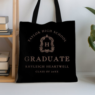 Tote Bag Monogramme Crête Rose Noire Diplômé