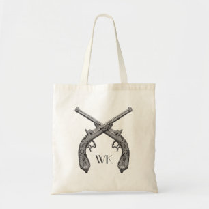 Tote Bag Monogramme Croisé Pistols Noir