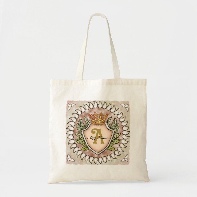 Tote Bag Monogramme d'aile de couronne  (Devant)