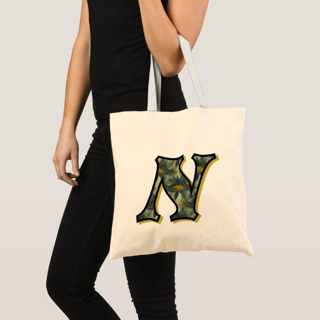Tote Bag Monogramme Daisy Initiale N (Devant (produit))