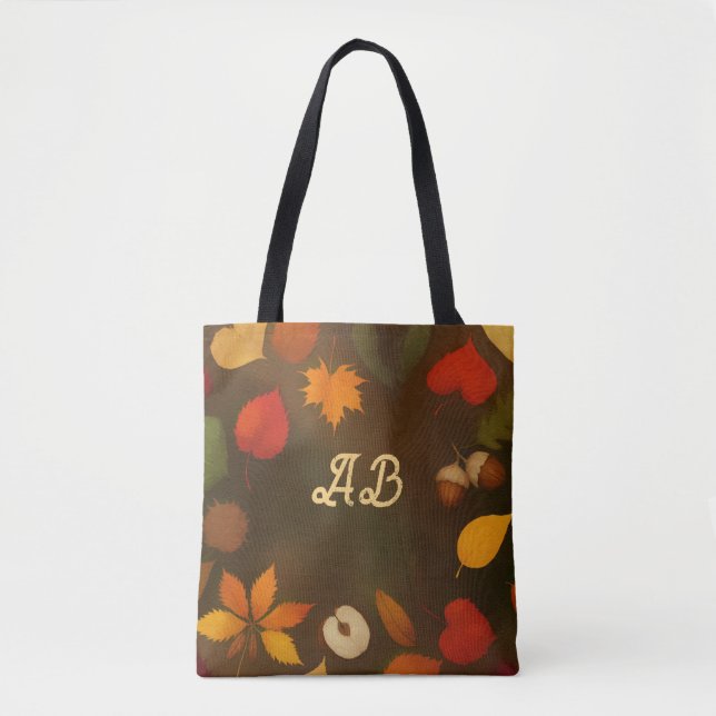 Tote Bag Monogramme d'automne (Devant)