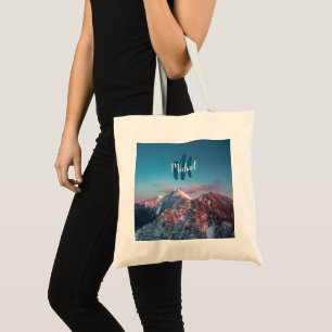 Tote Bag Monogramme de ciel magique montagne Storžič Slovén