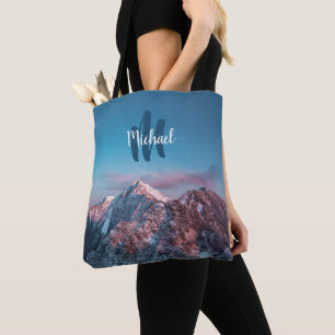 Tote Bag Monogramme de ciel magique montagne Storžič Slovén