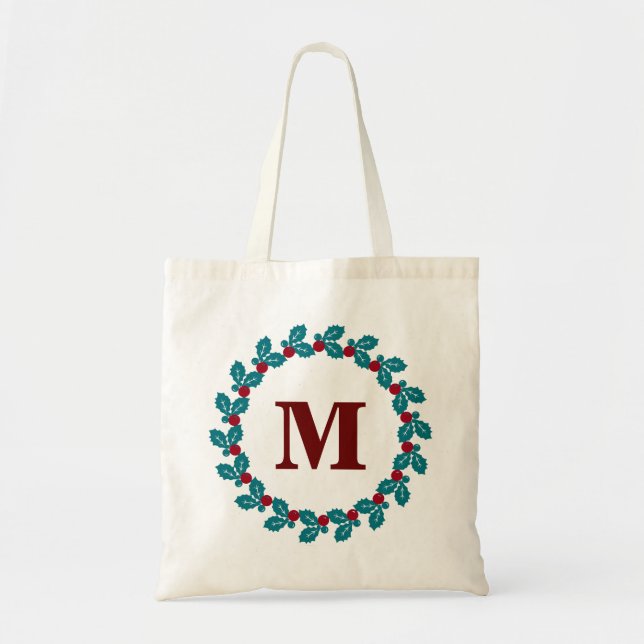 Tote Bag Monogramme de couronne scandinave personnalisé (Devant)