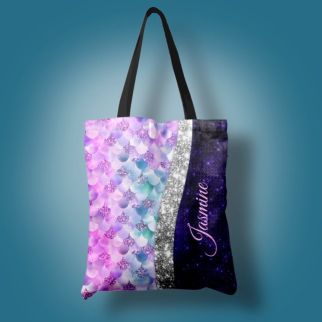 Tote Bag monogramme de fausse parties scintillant de peau d (Créateur téléchargé)