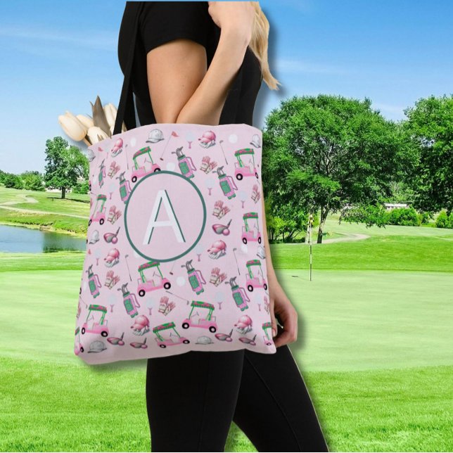TOTE BAG MONOGRAMME DE GOLFER DE LADY STYLISH PERSONNALISÉ (Créateur téléchargé)