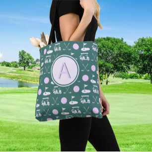 TOTE BAG MONOGRAMME DE GOLFER DE LADY STYLISH PERSONNALISÉ