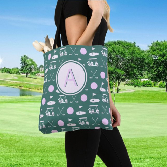 TOTE BAG MONOGRAMME DE GOLFER DE LADY STYLISH PERSONNALISÉ (Créateur téléchargé)