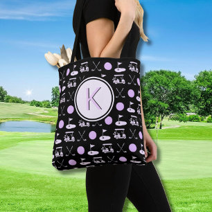 TOTE BAG MONOGRAMME DE GOLFER DE LADY STYLISH PERSONNALISÉ