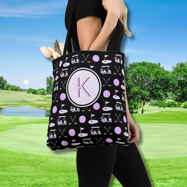 TOTE BAG MONOGRAMME DE GOLFER DE LADY STYLISH PERSONNALISÉ (Créateur téléchargé)