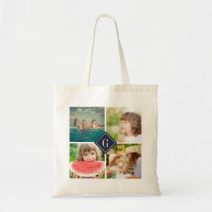 Tote Bag Monogramme de la marine - Instagram - Collage phot