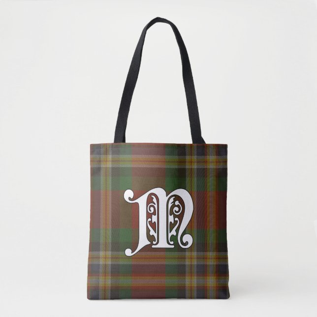 Tote Bag Monogramme de MacGill Clan Tartan (Devant)