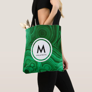 Tote Bag Monogramme de minerai de malachite