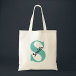 Tote Bag monogramme de nom Customisé personnalisé<br><div class="desc">Ce nom personnalisé monogramme mignon sac fourre-tout vintage est la meilleure idée de cadeau pour mariée et demoiselle d'honneur chez les mariages.</div>