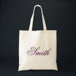 Tote Bag monogramme de nom personnalisé<br><div class="desc">Ce nom personnalisé monogramme mignon sac fourre-tout vintage est la meilleure idée de cadeau pour mariée et demoiselle d'honneur chez les mariages.</div>