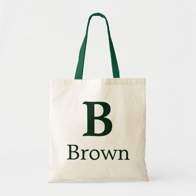 Tote Bag monogramme de nom personnalisé (Devant)