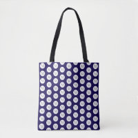Monogramme de Polka bleu marine Fourre-tout