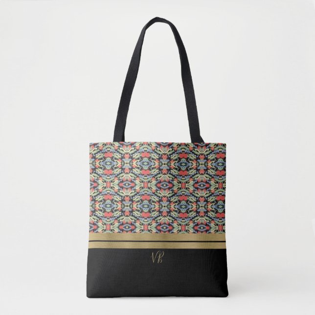 Tote Bag Monogramme de quatre couleurs (Devant)