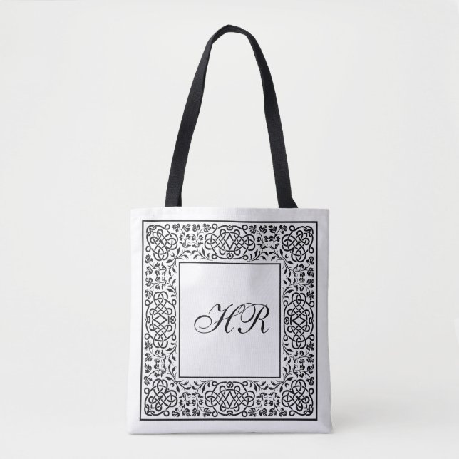 Tote Bag Monogramme de réseau d'organisation (Devant)