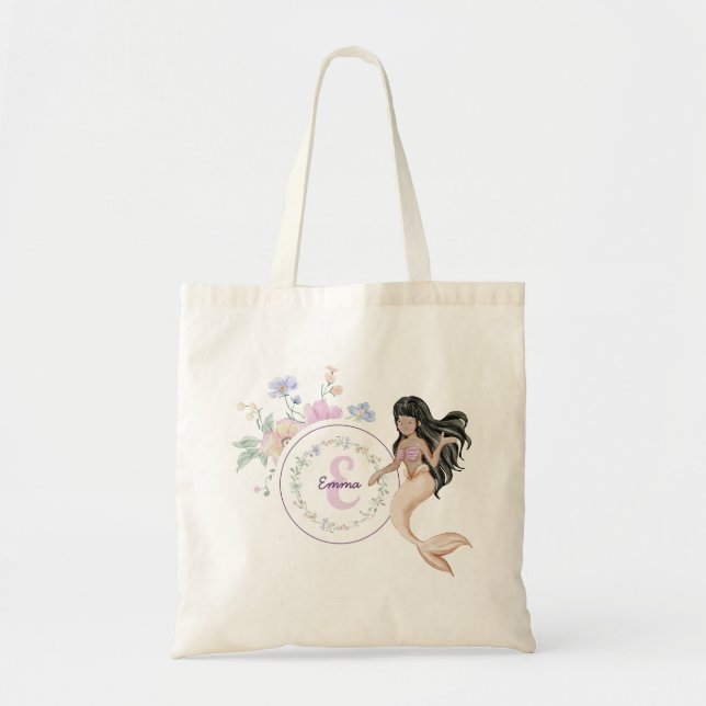 Tote Bag Monogramme de sirènes lunaires (Devant)