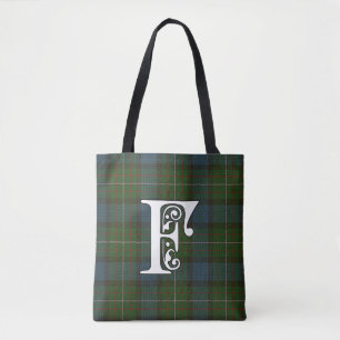 Tote Bag Monogramme de tartan de clan de Ferguson