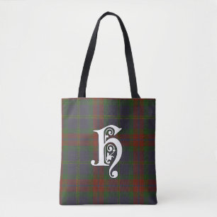 Tote Bag Monogramme de tartan de clan de Harvey