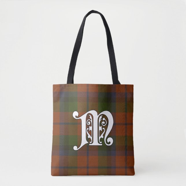 Tote Bag Monogramme de tartan de clan de MacNaughton (Devant)