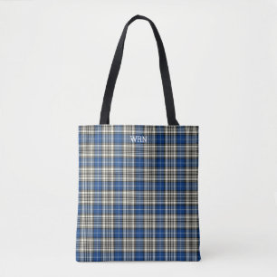 Tote Bag Monogramme de tartan de Napier de clan de plaid de