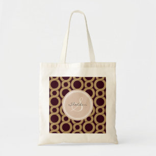 Tote Bag Monogramme de verrouillage brun chic de motif de