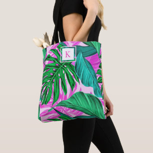 Tote Bag Monogramme de Vibes de l'île tropicale