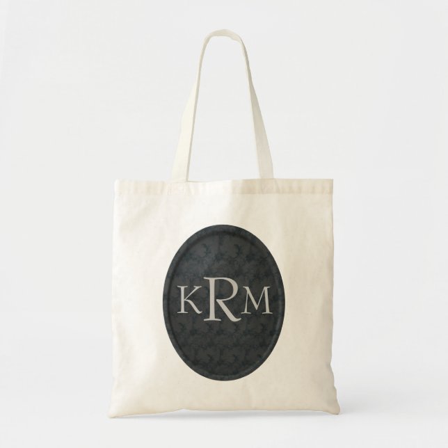 Tote Bag Monogramme de vos initiales personnalisé (Devant)