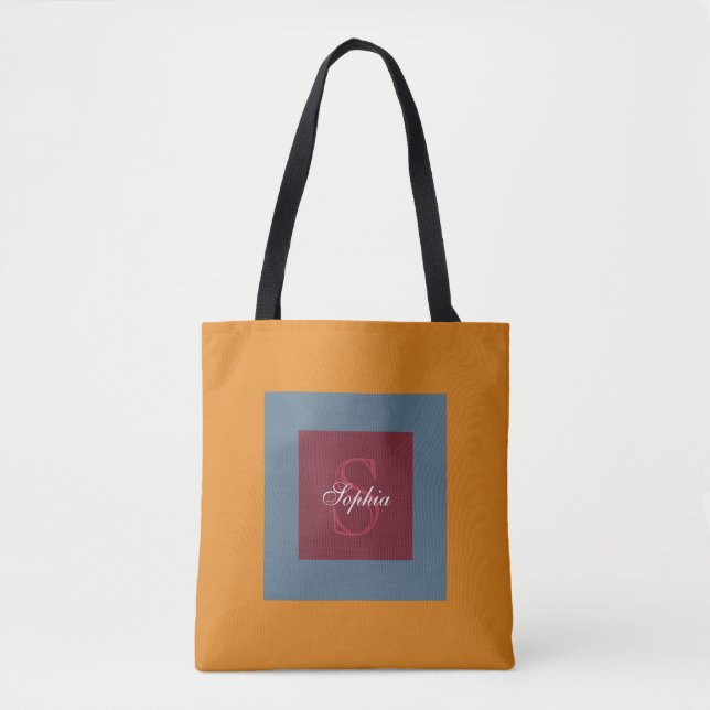 Tote Bag Monogramme d'hiver personnalisé (Devant)