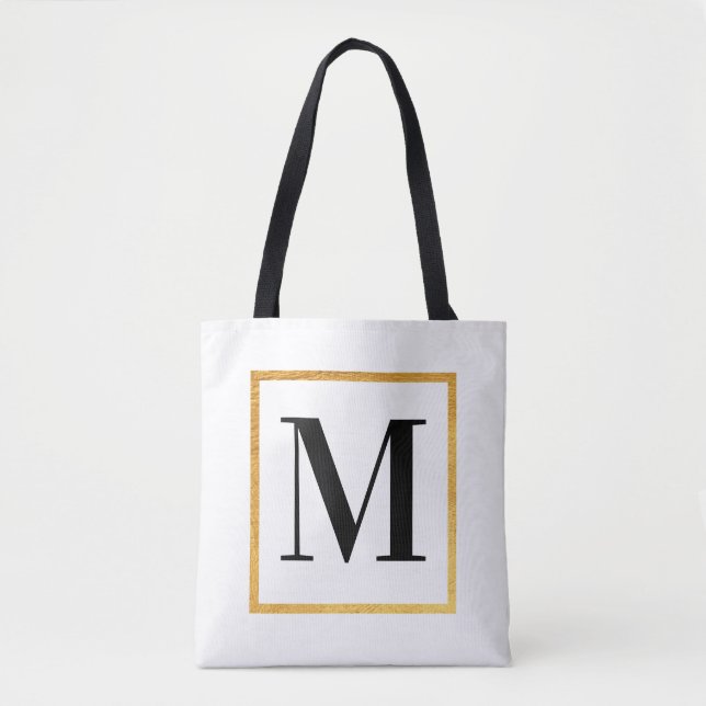 Tote Bag Monogramme d'or (Devant)