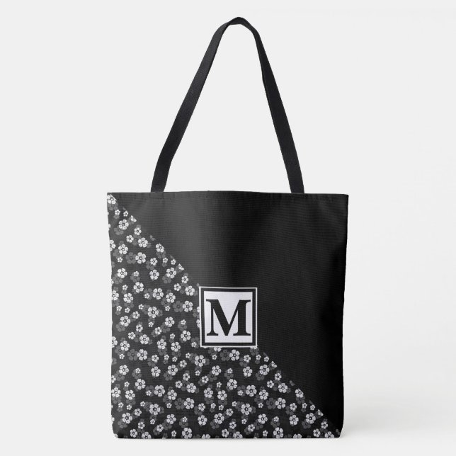 Tote Bag Monogramme et Marguerites (Devant)
