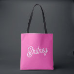 Tote Bag Monogramme et nom personnalisés Hot Pink moderne<br><div class="desc">Voici notre Monogramme et Sac fourre-tout de nom personnalisé Hot Pink, un accessoire dynamique et élégant conçu pour une utilisation quotidienne. Cette fourre-tout attrayante dispose d'une couleur rose chaud audacieuse, personnalisée avec votre monogramme et nom pour une touche unique. Conçu à partir de matériaux durables et de haute qualité, il...</div>
