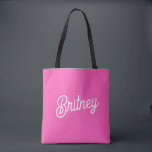 Tote Bag Monogramme et nom personnalisés Hot Pink moderne<br><div class="desc">Voici notre Monogramme et Sac fourre-tout de nom personnalisé Hot Pink, un accessoire dynamique et élégant conçu pour une utilisation quotidienne. Cette fourre-tout attrayante dispose d'une couleur rose chaud audacieuse, personnalisée avec votre monogramme et nom pour une touche unique. Conçu à partir de matériaux durables et de haute qualité, il...</div>