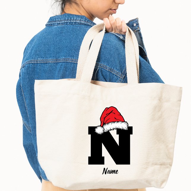 Tote Bag Monogramme Famille Noël Personnalisez Avec Nom (Créateur téléchargé)